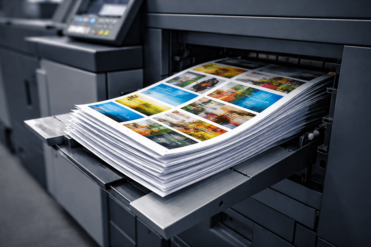 Digital color printing press output